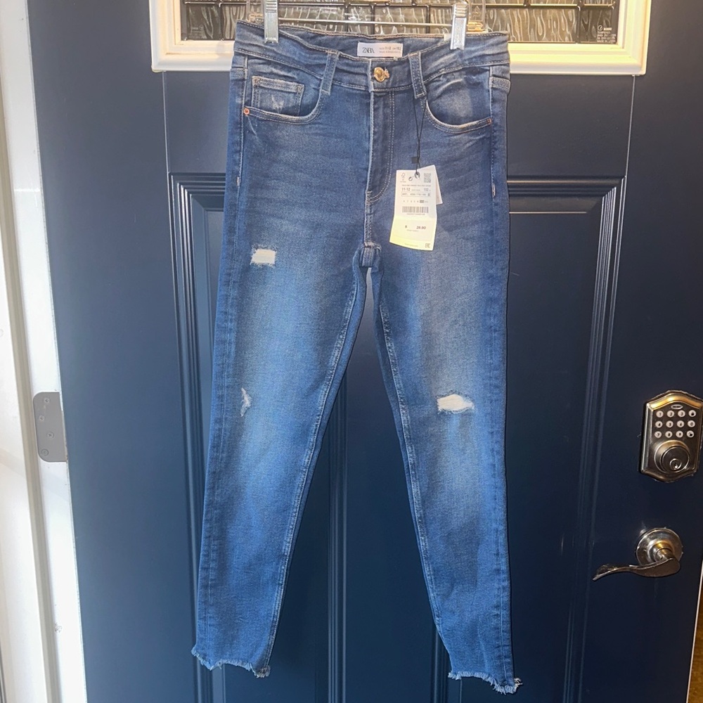 Girl’s Zara Ripped Skinny Jeans